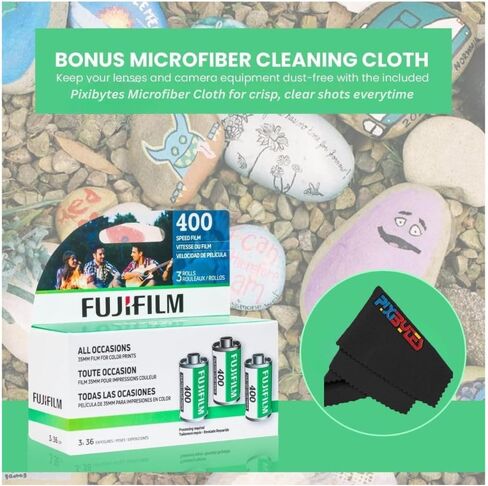 Fujifilm Fujicolor 400 ISO 35mm Color Negative Film 36 Exposures - 2 Packs (6 Rolls) in Kuwait