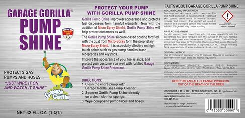 Garage Gorilla Pump Shine | Surface Protectant & Shine Restorer for Gas Pumps | Metal & Composite Surfaces | with Micro-Spray Shield Barrier | 32 oz Bottles (Case of 6) in Kuwait