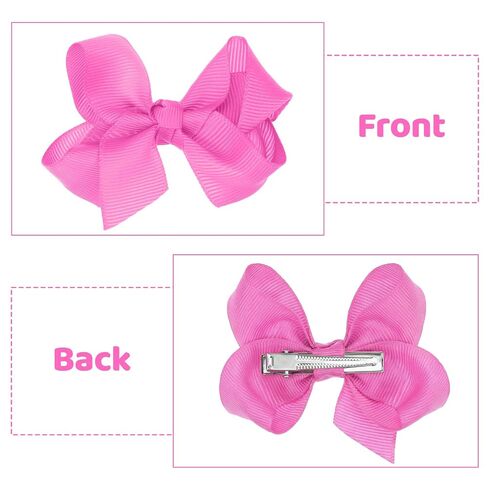 100 Pcs Boutique Grosgrain Ribbon Pinwheel Hair Bows with Clips 3 inch Hair Bows for Girls Barrettes HairAccessories in Kuwait