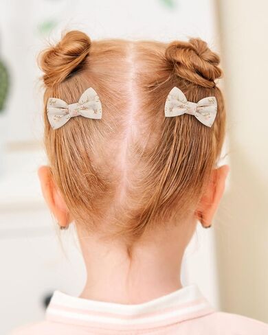 choicbaby 20 pcs Hair Clips for Girls with Bows Flower 2" Fully Lined Alligator Clips and Snap clip Baby Barrettes Hair Accessories for Little Girls Babies Toddlers Child Kids in Kuwait