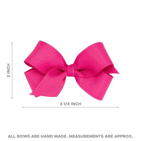 Wee Ones Girls' Organza Double Hair Bow on a WeeStay Clip with Satin Knot Center, Mini, Light Pink in Kuwait