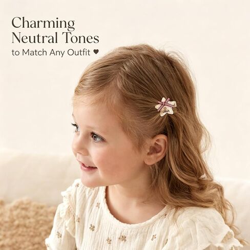 20Pcs Clip Bows for Baby Girls Non Slip Flower Bow Star Animal Fully Covered Barrettes Infant Toddler Baby Barrettes for Fine Hair in Kuwait