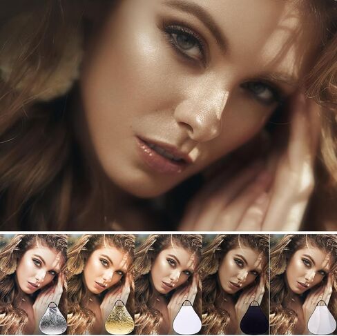 5 in 1 Triangle Reflector Photography with Handle (32in/80cm) | Portable Foldable Light Diffuser for Photographers, Live Streamers, Portrait & Product Shooting in Kuwait