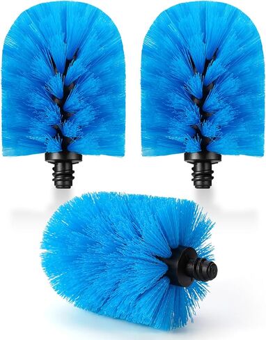 MOSOLAN Stainless Steel Bottle Brush Refills, Blue | 3 Pack Replacement Brush Heads, Round Head in Kuwait