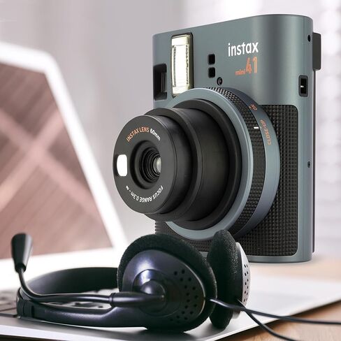 Fujifilm Instax Mini 41 Instant Camera + 20 Prints + Camera Case + Album and Quality Photo Microfiber Cloth in Kuwait