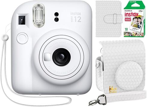 Fujifilm Instax Mini 12 Instant Camera Pastel Blue + Minimate Custom Designed Case + Fuji Instax Film 10 Sheets & Album in Kuwait