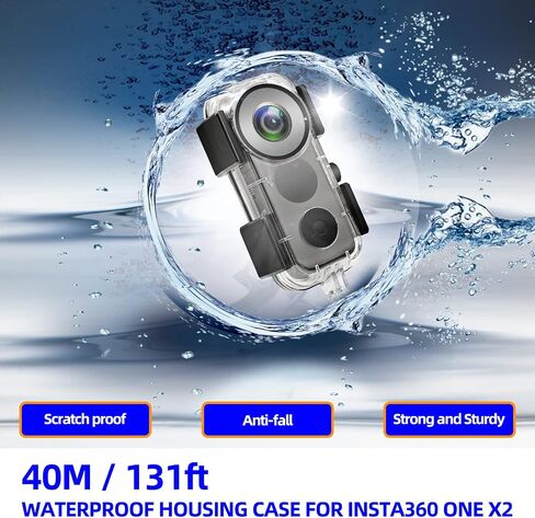 Waterproof Case for Insta 360 one X2 Action Camera, Underwater Diving Protective Housing 30M with Bracket Accessories in Kuwait