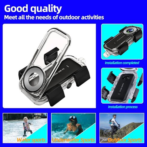 Waterproof Case for Insta 360 one X2 Action Camera, Underwater Diving Protective Housing 30M with Bracket Accessories in Kuwait