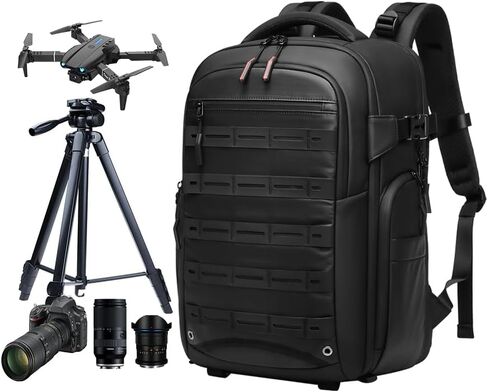 Waterproof DSLR Camera Backpack - Large with TSA Lock, Fits Drone & 17-Inch Laptop in Kuwait