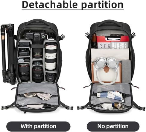Waterproof DSLR Camera Backpack - Large with TSA Lock, Fits Drone & 17-Inch Laptop in Kuwait