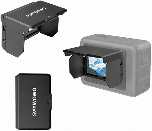 Screen Sun Hood for Insta360 Ace Pro 2 and DJI Action 6 | Foldable lightweight visor reduces screen glare for outdoor selfies, vlogging and action filming without blocking controls. in Saudi Arabia