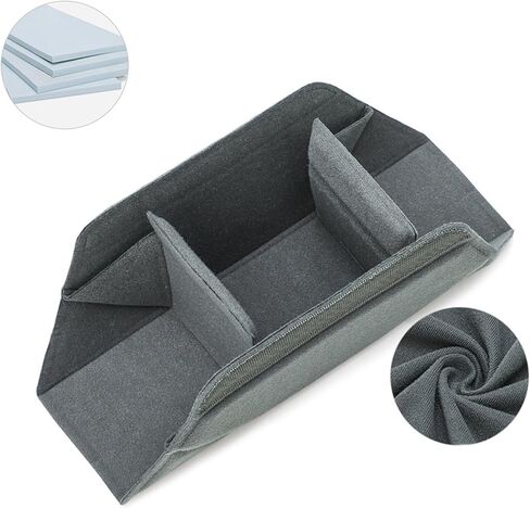 Camera Bag Insert, Soft Lined Foldable Protective Cube with 3 Adjustable Compartments, Flexible Partition Design for Mirrorless Lens Photography Gear Storage in Kuwait