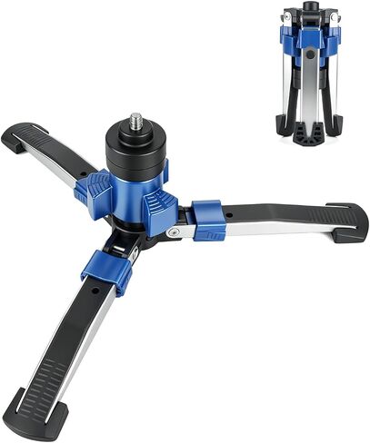 Koolehaoda Monopod Base Stand Pedal Lock 360° Rotate Aluminum 3/8" Screw | Camera DSLR Anti-Slip Stable Foldable Desktop Lightweight Portable Ball Head Compact Quick Fold Heavy Duty Mini Tripod Sports in Kuwait