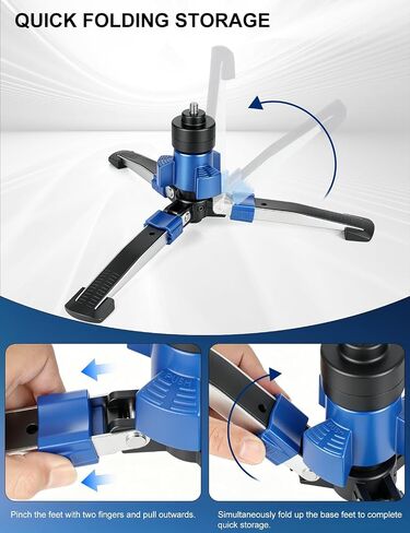 Koolehaoda Monopod Base Stand Pedal Lock 360° Rotate Aluminum 3/8" Screw | Camera DSLR Anti-Slip Stable Foldable Desktop Lightweight Portable Ball Head Compact Quick Fold Heavy Duty Mini Tripod Sports in Kuwait