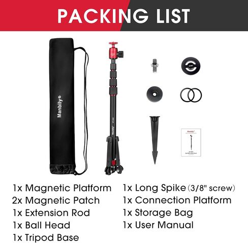 Manbily 5 in 1 Golf Monopod with Tripod Base, Magnetic Phone Stand for Cameras, Smartphone Selfie Stick with Ground Spike Stake & Extension Bar 1/4’’ Max Height 63’’ (GF-M25) in Kuwait