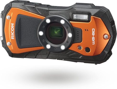 Ricoh WG-80 Orange Waterproof Digital Camera Shockproof Freezeproof Crushproof (International Version) in Kuwait
