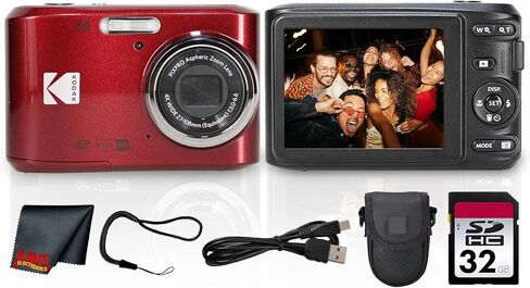 Kodak PIXPRO FZ45 16MP 4X Zoom Digital Camera (Silver) (FZ45SR) Bundle in Kuwait
