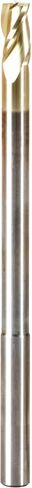 Amana Tool Extra Long CNC 2D and 3D Carving Flat Bottom 0.10 Deg Straight Router Bit, ZrN Coated, 46590, 1/4 Dia x 1/2 x 1/4 Shk x 4 Inch L x 3 Fl in Kuwait