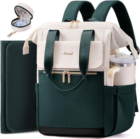 LOVEVOOK Baby Diaper Bag Backpack, Large Bag for Boys & Girls (Green-beige, M-3pcs) in Kuwait