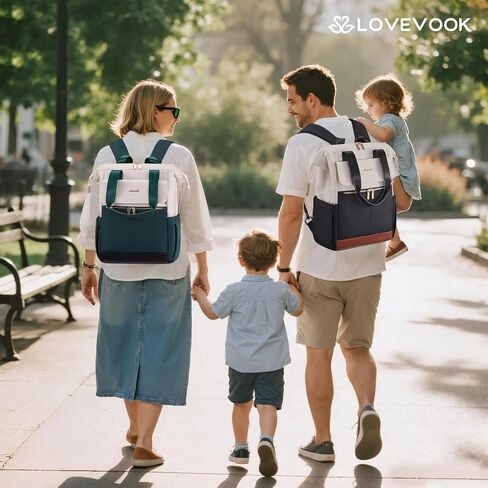 LOVEVOOK Baby Diaper Bag Backpack, Large Bag for Boys & Girls (Green-beige, M-3pcs) in Kuwait