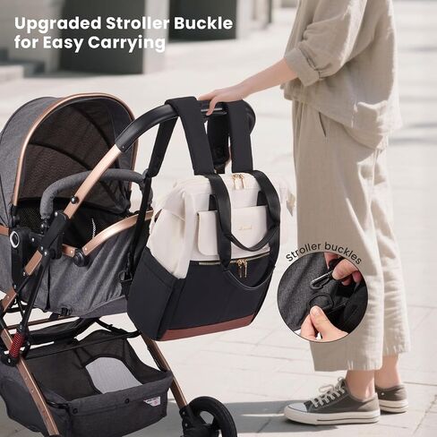 LOVEVOOK Baby Diaper Bag Backpack, Large Bag for Boys & Girls (Green-beige, M-3pcs) in Kuwait