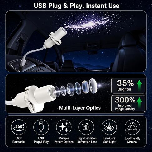 Plug and Play Hd Star Projector,Ocean Projector,Hd Star Projector,360° Adjustable Hd Galaxy and Ocean Projector for Bedroom Ceiling,Home Decor Sleep Mood Lighting in Kuwait