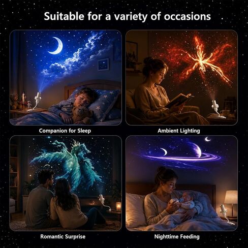 Plug and Play Hd Star Projector,Ocean Projector,Hd Star Projector,360° Adjustable Hd Galaxy and Ocean Projector for Bedroom Ceiling,Home Decor Sleep Mood Lighting in Kuwait