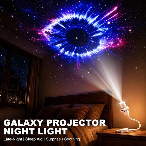 Plug and Play Hd Star Projector,Ocean Projector,Hd Star Projector,360° Adjustable Hd Galaxy and Ocean Projector for Bedroom Ceiling,Home Decor Sleep Mood Lighting in Kuwait