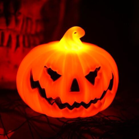 1PC Halloween LED Pumpkin Night Light Smiling Face Design Garden Porch Party Festival Outdoor Horror Atmosphere Decoration in Kuwait