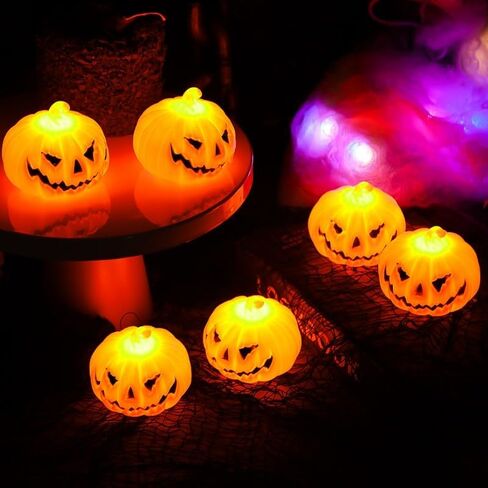 1PC Halloween LED Pumpkin Night Light Smiling Face Design Garden Porch Party Festival Outdoor Horror Atmosphere Decoration in Kuwait