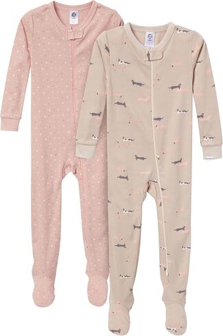 Gerber Baby Boys & Girls 2-Pack Footed Pajamas in Kuwait