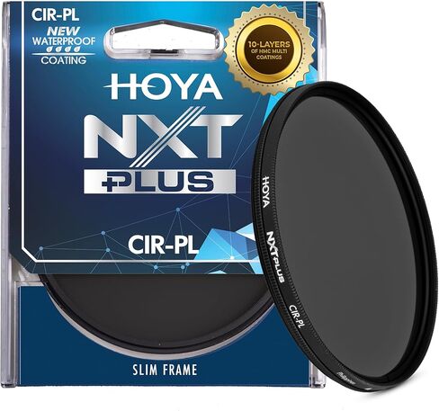 Hoya NXT Plus 67mm Circular Polarizing Filter - 10-Layer HMC Coating | Waterproof Top-Coat, 1.72 Filter Factor for Faster AF - Low-Profile Aluminum Frame - Outdoor Photography Filter in Kuwait