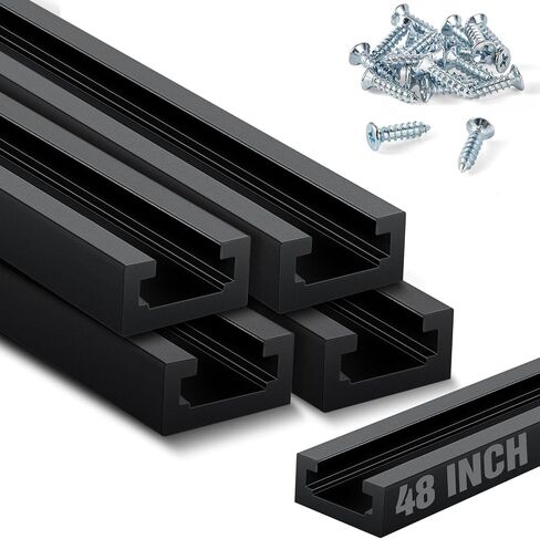 Zonon 8 Pack 48 Inch Double-cut Profile Universal T Track with Predrilled Mounting Holes, Aluminum T Track with Screws for Woodworking Jigs and Fixtures, Drill Press Table, Router Table, Workbench in Kuwait