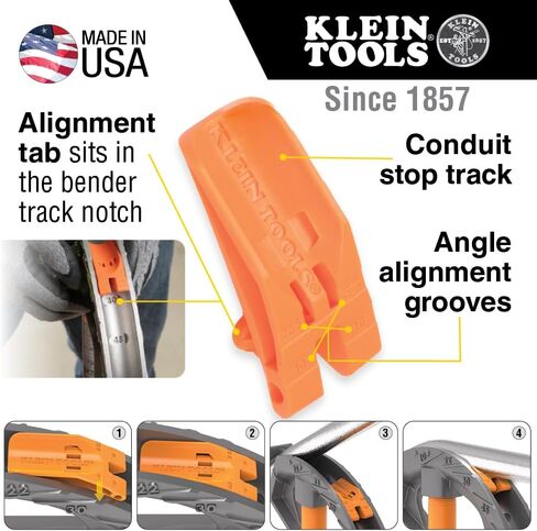 Klein Tools 51611 Conduit Bender 1/2-Inch Angle Setter, Made in USA, For Use With Klein Tools Conduit Benders (Cat Nos. 51606 and 51603) in Kuwait
