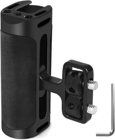 Up and Down Adjustable Left Right Handle Handgrip, Mini Side Handle Handgrip with Cold Shoe Interface and 1/4"-20 Screw Mount for DSLR/Digital Camera Cage in Kuwait