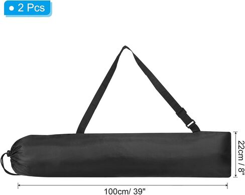 PATIKIL 38x8 Inch Camp Chair Replacement Bag, 2 Pack Nylon Folding Camping Chair Carry Bag Tripod Case Bag with Handle for Outdoor Camping, Black in Kuwait