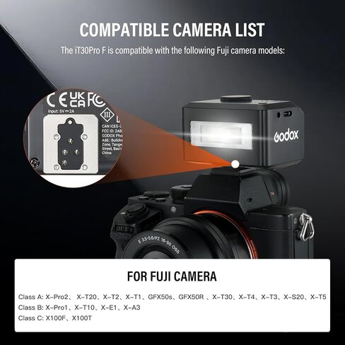 Godox iT30 Pro N Mini TTL Flash Compatible for Nikon Cameras Godox iT30Pro N- Wireless Master & Receiver 2.4G Wireless Touchscreen, GN15, 1/8000s HSS Speedlite, Built-in Diffuser and Lithium Battery in Saudi Arabia