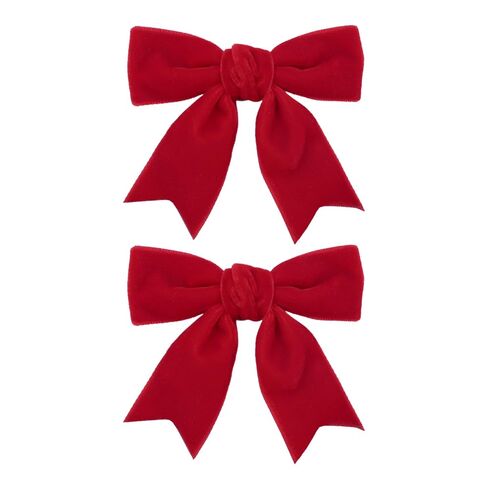 2 Pcs Cute Navy Blue Velvet Hair Bow Clips 3" Bowknot Alligator Clip Barrettes Hairpins for Girl Kids Accessories in Kuwait