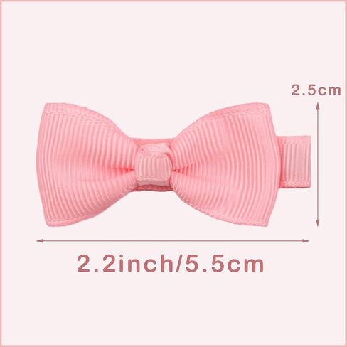 100Pcs Tiny 2" Baby Hair Bows Fully Covered Barrettes Clips for Baby Girls Infants and Toddlers,25 Colors in Pairs in Kuwait