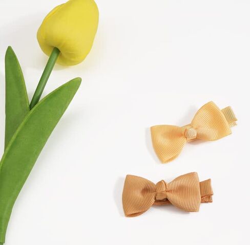 100Pcs Tiny 2" Baby Hair Bows Fully Covered Barrettes Clips for Baby Girls Infants and Toddlers,25 Colors in Pairs in Kuwait