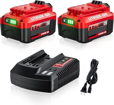POWTREE 2Pack Replacement for Craftsman 20V Battery Compatible with Craftsman V20 Battery Lithium CMCB205 CMCB204 CMCB201 CMCB202 CMCB206 CMCD700C1 CMCS500B 20 Volt Power Tools in Kuwait
