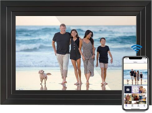 Uhale Digital Picture Frame, 10.1-inch High Definition Touch Screen, Digital Photo Frame with Automatic Rotation Feature (Lattice) in Kuwait