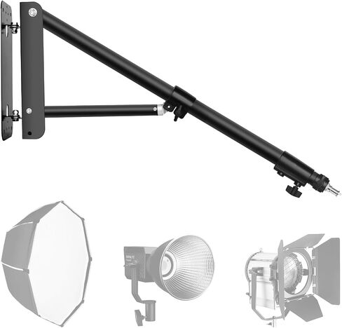 EMART Ring Light Wall Mount Boom Arm, Adjustable 42in/106cm Overhead Stand | 180°Rotation Heavy Duty Triangle Bracket Mounting Bar for Camera, Photography Lighting, Barber Led Lamp in Saudi Arabia