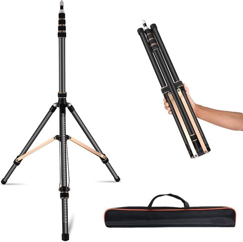 Soopho Portable Photography Light Stand Adjustable 7ft Aluminum Light Tripod Stand with 180° Reversible Leg Reversible Portable Studio Lighting Tripod ，Maximum Height 86.5“/220cm for Flsah Softboxes in Kuwait