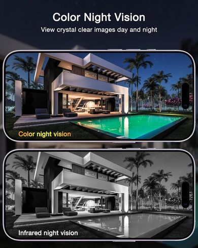ANRAN 2K Solar Security Cameras Wireless Outdoor, 2.4Ghz WiFi Surveillance Outdoor Camera for Home Security with Embedded Solar Panel, Color Night Vision, 2-Way Talk, IP67 Waterproof, Work with Alexa in Saudi Arabia
