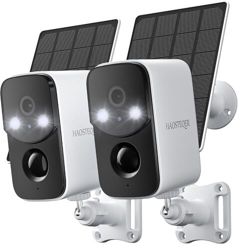 Solar Security Cameras Wireless Outdoor, 2K Color Night Vision | Free Cloud Storage, WiFi Cameras for Home Security, Motion Detection, Instant Phone Notification, SD Storage, IP66 Waterproof in Kuwait