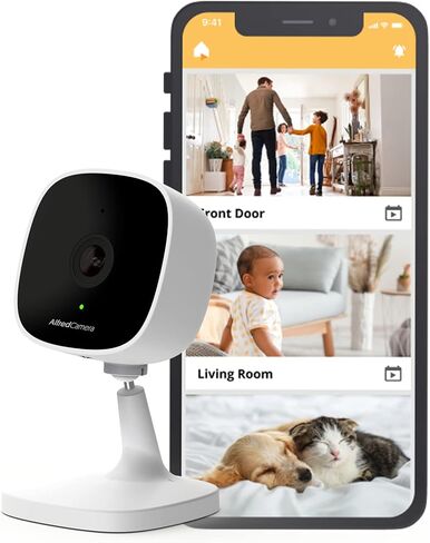 AlfredCam Indoor Wireless Security Camera, 1080P, 24/7 Continuous Recording | Baby/Pet/Nanny Cam, Motion Detection, Night Vision, Two-Way Audio, No Subscription, Quick Setup, Phone as Monitor in Kuwait