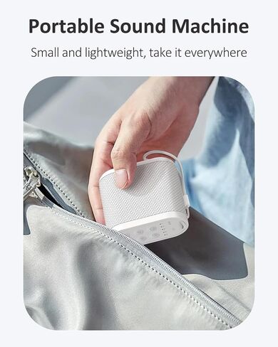 Portable Sound Machine White Noise Machine for Adults, Baby Sleeping & Travel: Super Long-Lasting & Rechargeable Battery, Headphone Jack, 21 Sounds - Noise Canceling for Office Privacy, Home, Gift in Kuwait
