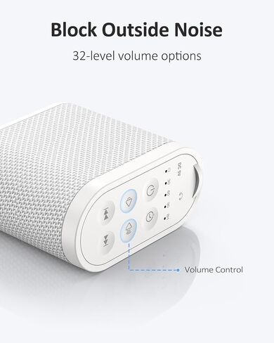 Portable Sound Machine White Noise Machine for Adults, Baby Sleeping & Travel: Super Long-Lasting & Rechargeable Battery, Headphone Jack, 21 Sounds - Noise Canceling for Office Privacy, Home, Gift in Kuwait