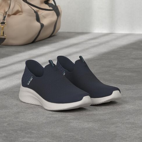Skechers Women's Hands Free Slip Ins Ultra Flex 3.0 Smooth Step, Navy, 7.5 in Kuwait